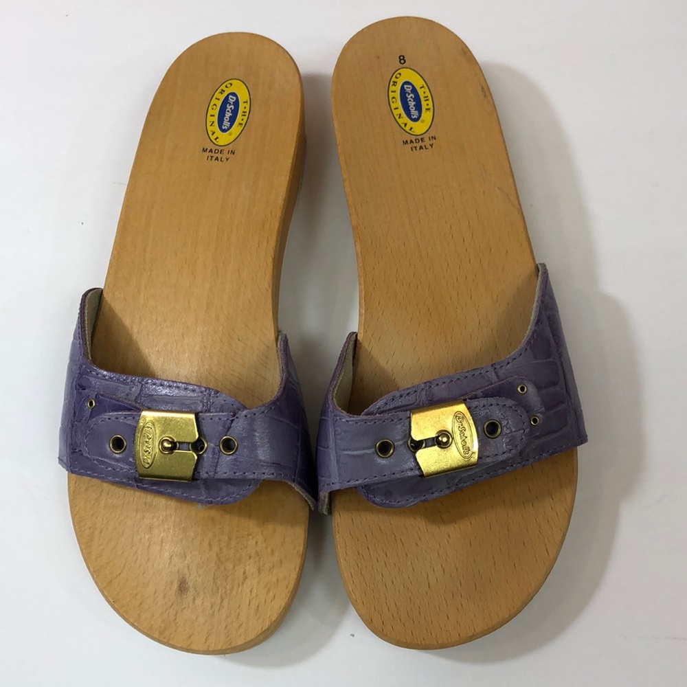 Dr. Scholl's Purple and Gold Sandals